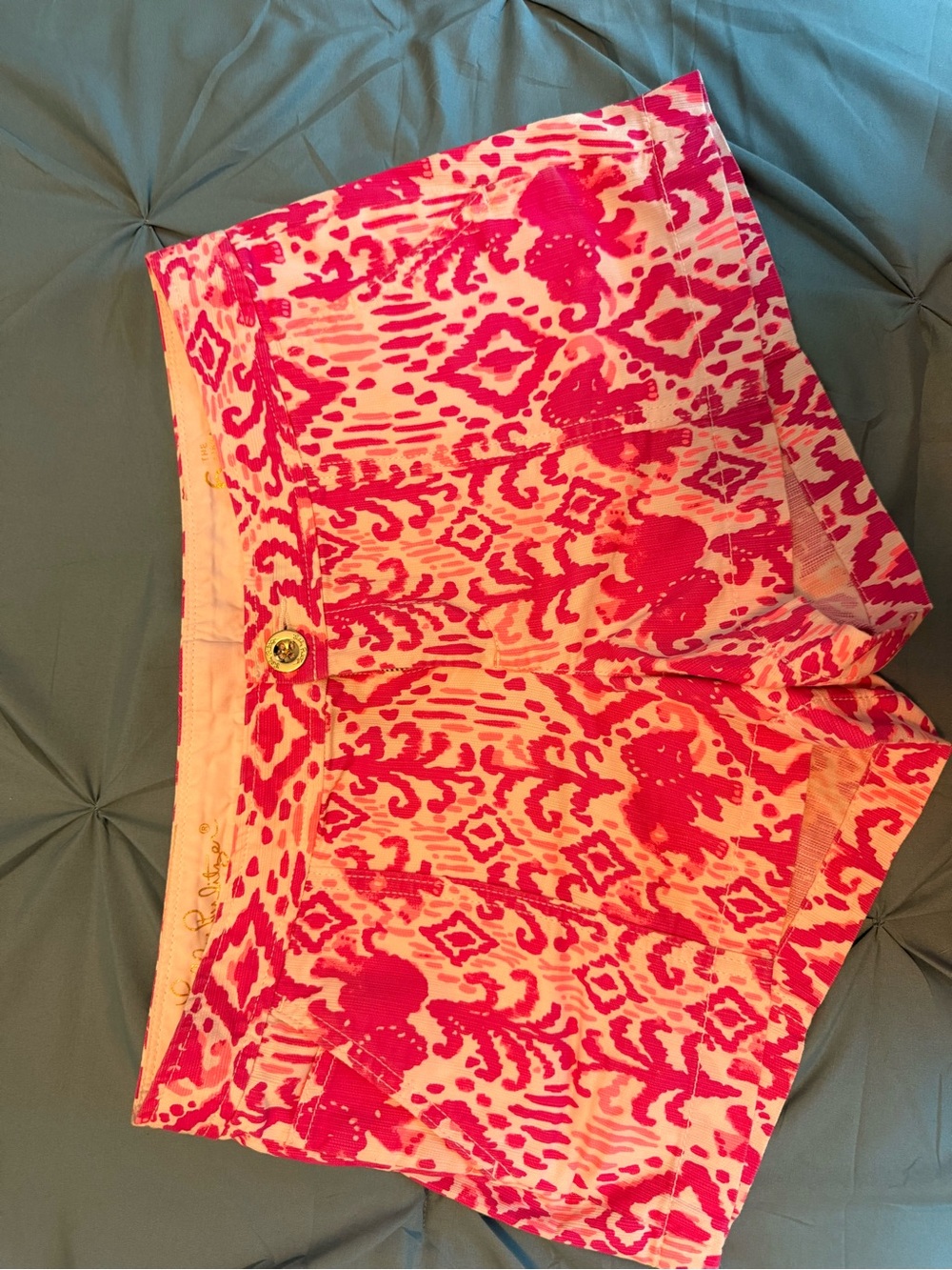 Lilly Pulitzer Pink & White Ikat Print Shorts